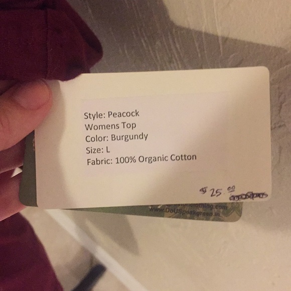 NWT Do U Speak Green Plum One-Shoulder Tee! - Picture 3 of 6